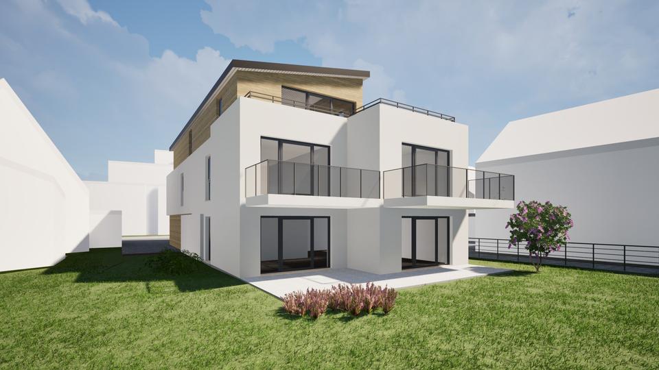 Penthouse, 2-Zimmer-Wohnung, direkte Rheinlage, Neubau, Dachterrasse, provisionsfrei