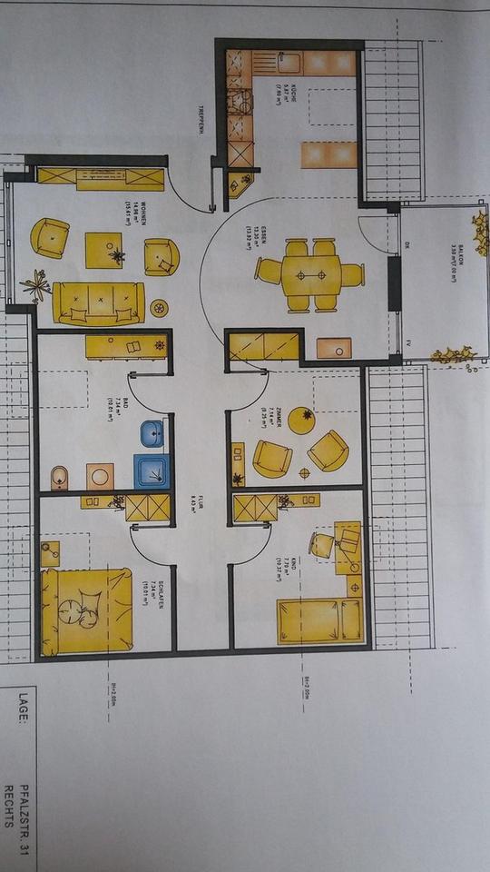 helle moderne 4-Zimmer-DG-Wohnung mit Balkon zentral in Bad Kissingen – Bild 25