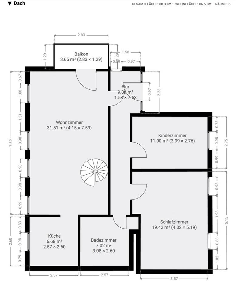 Provisionsfrei: Maisonnette 5 Z auf 2 Etagen – Bild 17