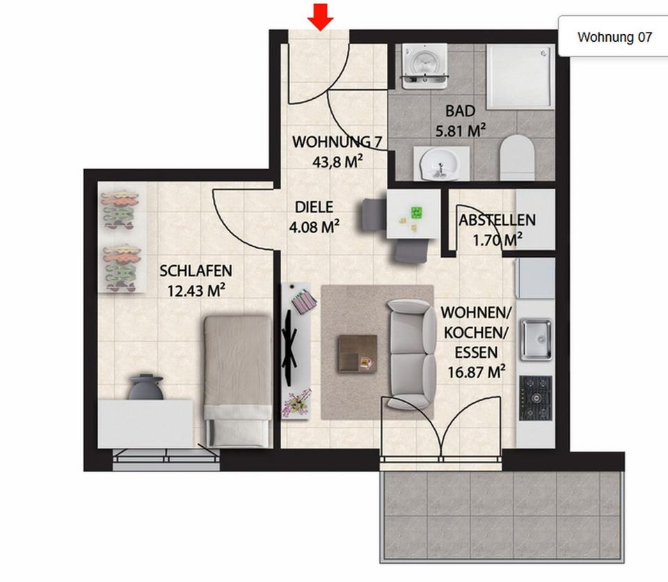 Moderne Wohnung zu vermieten in Waldbröl - Kaiserstraße 41 – Bild 3
