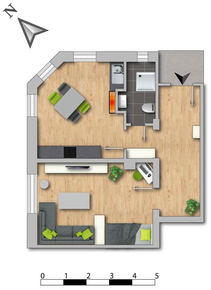 Modern möblierte Wohnung im Hochparterre einer kernsanierten Jugendstil-Villa. – Bild 10