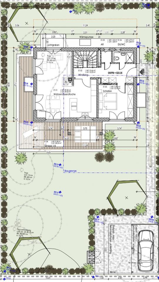 Süd-Grundstück in Seenähe für ein Einfamilienhaus mit rund 220 wfl genehmigt!! – Bild 2
