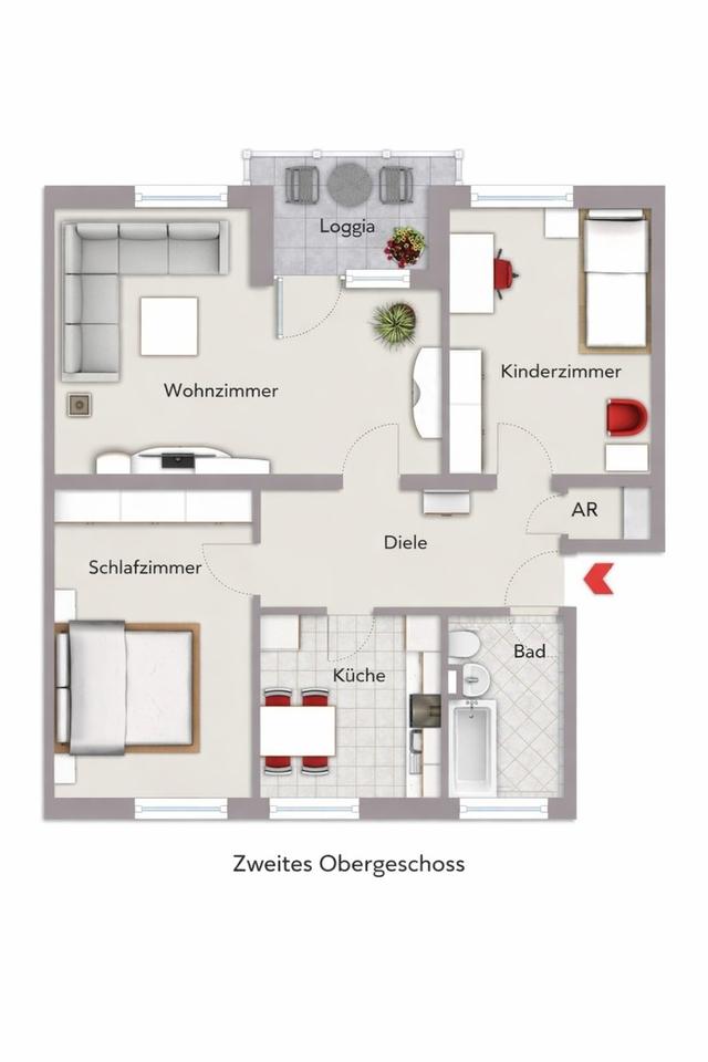 Bremen-Osterholz: Sanierte 3-Zimmer Wohnung mit Fernwärme und Südbalkon – Bild 13