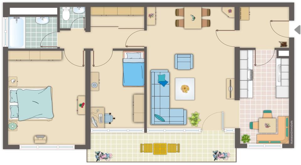Helle 3-Zimmer-Wohnung mit großem Balkon und traumhaftem Taunusblick – Bild 17