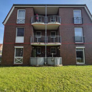 Modernisierte Eigentumswohnung in Emden-Larrelt mit Westbalkon, Stellplatz, Einbauküche