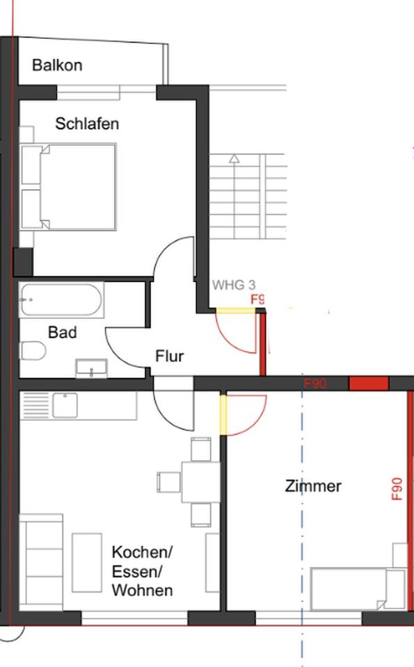 #Kernsaniert #Balkon #EBK #Badewanne #Nordstadt #hell – Bild 10