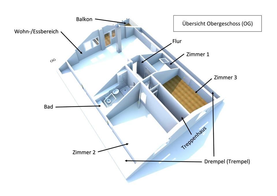 Sofort verfügbares, freistehendes 2 Familienhaus mit Garten in Hattenhofen ! – Bild 13