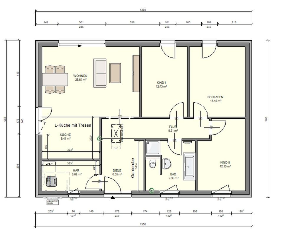 Charmanter, geräumiger Bungalow, provisionsfrei, inkl. Grundstück in Sonnewalde-Münchhausen! – Bild 17