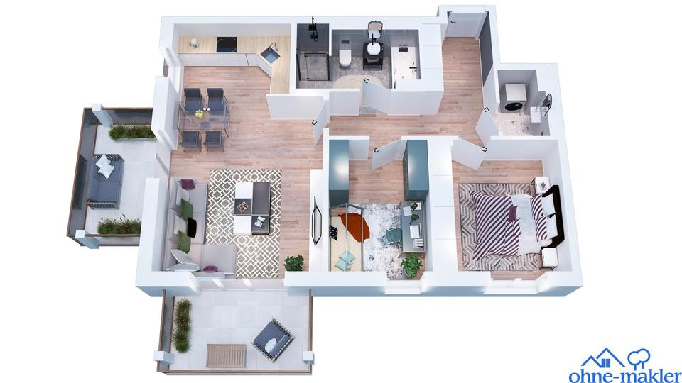 Provisionsfrei: Moderne 3-Zi.-Wohnung mit 2 Balkonen & TG – Wohnen nahe München | Baujahr 2014 – Bild 2