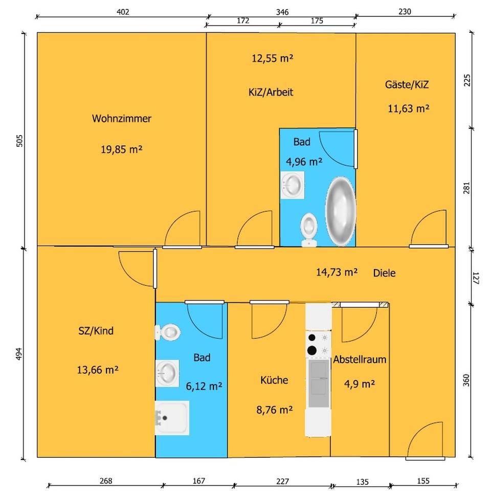 3-Raum-WE,Neuwertig,EBK,Garten,historische Türen, ruhige Lage nähe Zentrum, WG geeignet – Bild 10