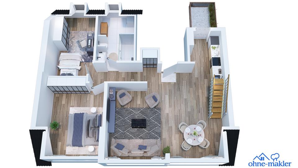 Große DG-Wohnung mit Balkon in Toplage von Hennigsdorf – Bild 17