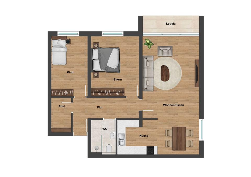 Moderne und barrierefreie 3-Zimmer-Wohnung mit Einbauküche und Balkon in Kempen – Bild 10