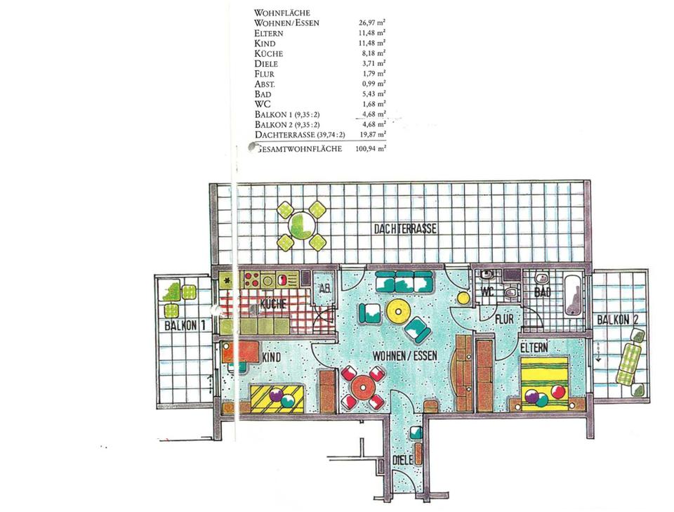 3 Zimmerwohnung mit knapp 60m2 Balkonfläche *Provisionsfrei* – Bild 14