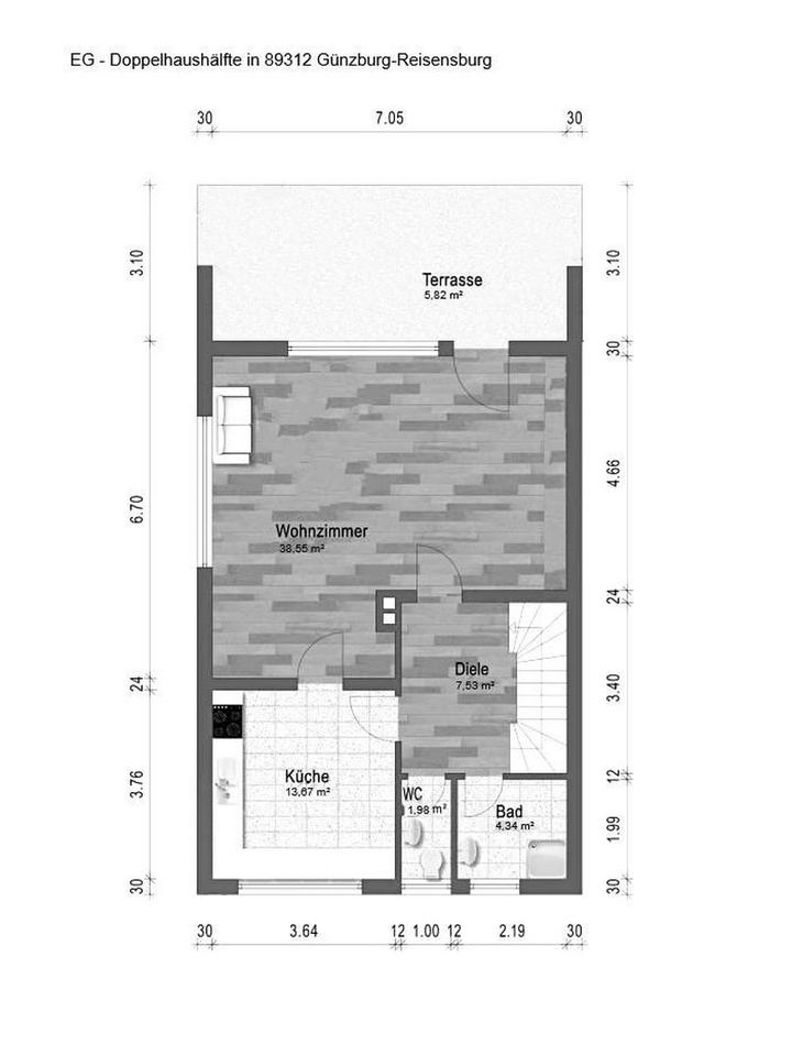Großzügige bezugsfertige DHH - wertig modernisiert - in 89312 Günzburg-Reisensburg – Bild 17