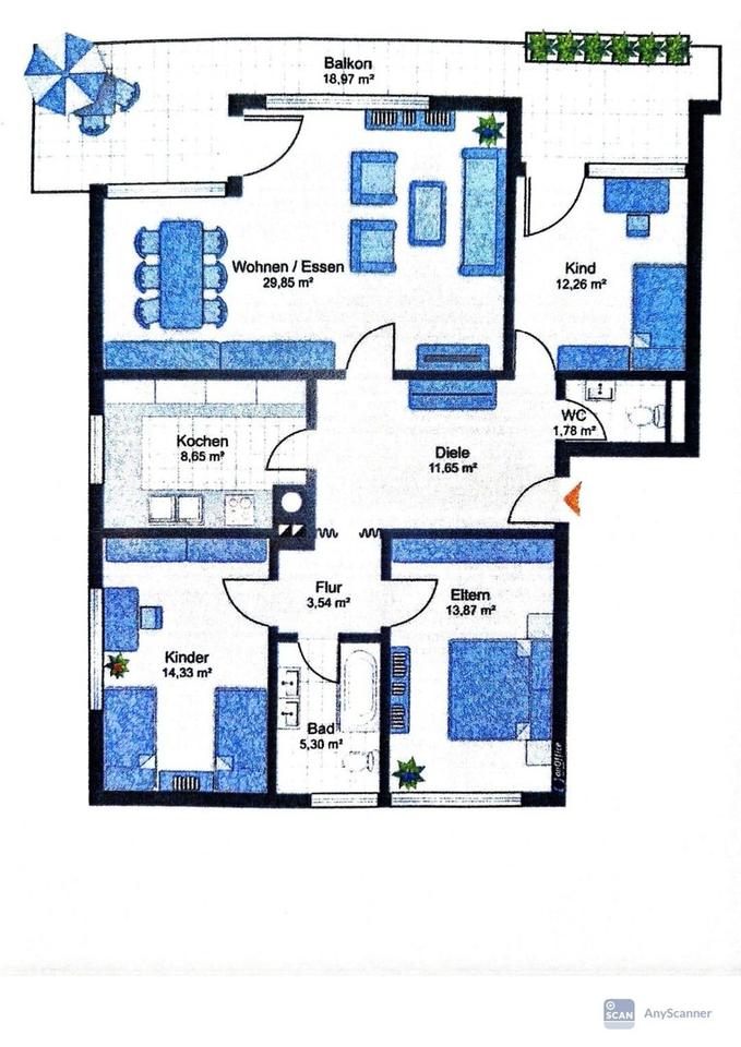 Großzügige 4 Zimmer Wohnung mit Balkon & Garage – perfekt für Familien und Homeoffice – Bild 20