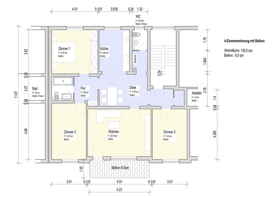 Sonnige 4-Zimmer Eigentumswohnung in guter Lage von Peine – Bild 12