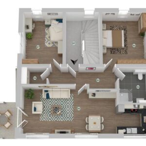 Moderne 3-Zimmer Etagenwohnung mit Balkon, Einbauküche & Wohlfühl-Klimaboden