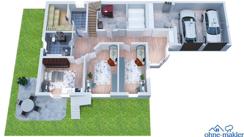 Großzügiges Ein- bis Zweifamilienhaus mt 8.197 qm Grund, PV-Anlage, Wald und Panoramablick – Bild 37