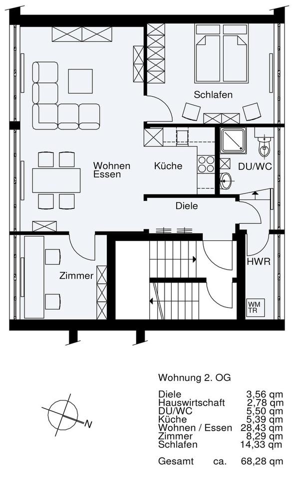 Stilvolle 3-Zimmer-Loft-Wohnung **provisionsfrei** in Reutlingen – Bild 8