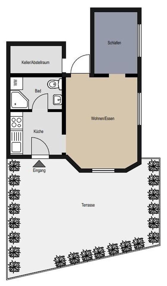 45 m² Terrasse | kernsaniert & leerstehend | 2-Zimmer-City-Perle | Top-Lage Stuttgart-Süd – Bild 14
