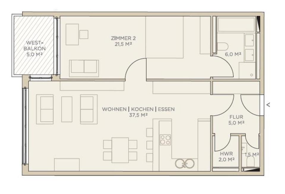 Moderne und möblierte Neubauwohnung in der City West – Bild 21