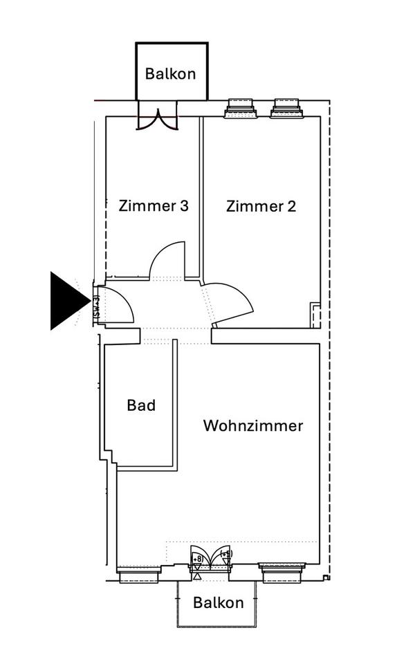 3-Zimmer-Altbau mit Weitblick | 2 Balkone | EBK | Aufzug | top Anbindung – Bild 5