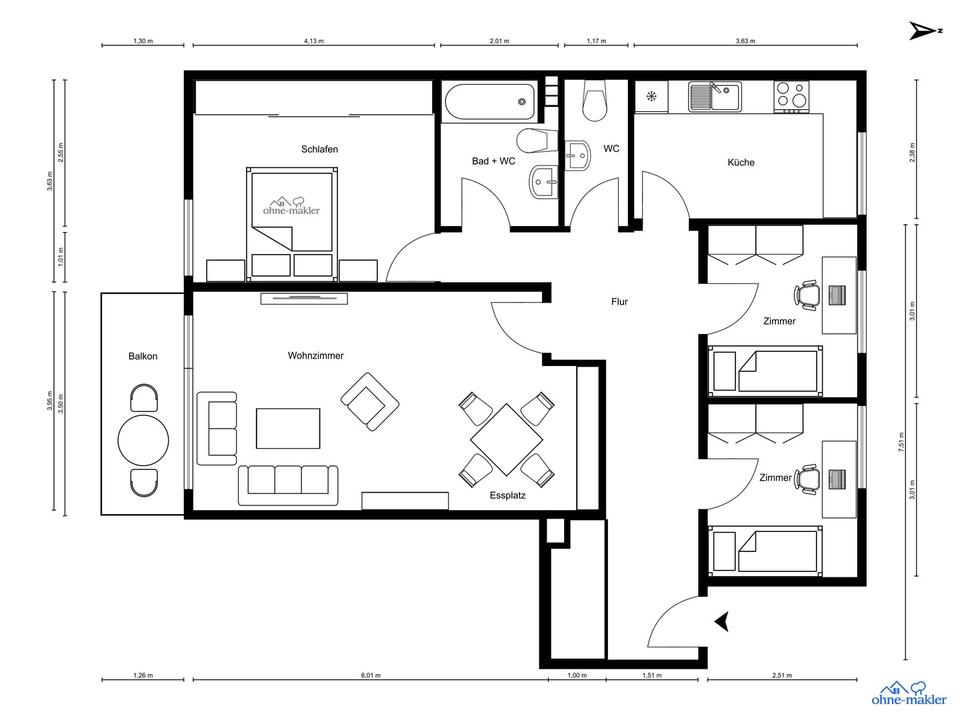 Solide Kapitalanlage: vermietete Etagenwohnung (Staffelmietvertrag), provisionsfrei – Bild 16