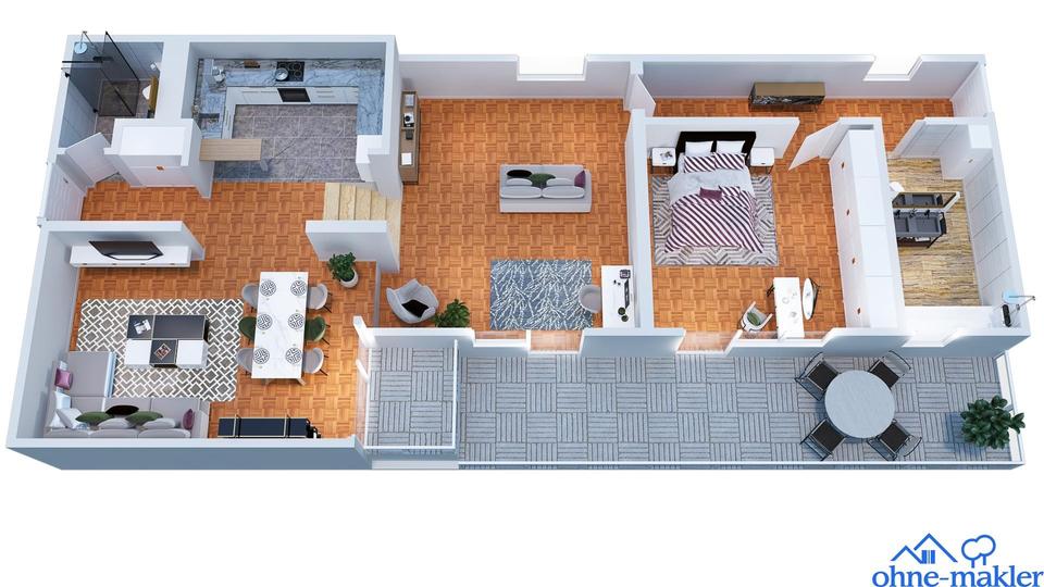 Teilbare Wohnung mit 2 Balkonen, 2 Garagenstellplätzen & Aufzug an der U-Bahn Münchner Freiheit – Bild 10