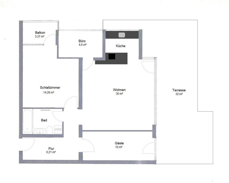 Penthouse mit großer Dachterrasse, Erstbezug nach Sanierung, inkl. TG-Stellplatz, ohne Courtage – Bild 15