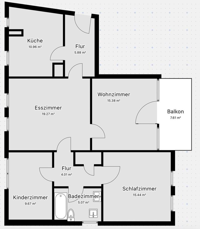 Zentrumsnahe renovierte 4-Zimmer Wohnung mit Balkon – Bild 15