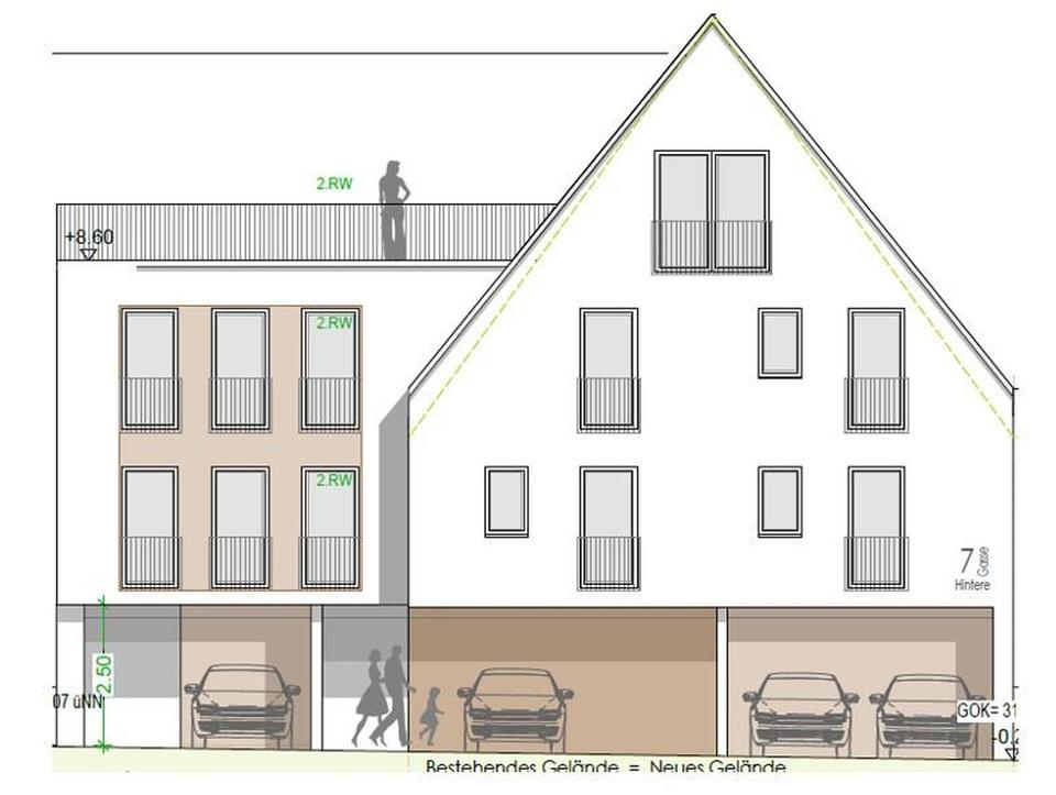 Aichtal-Aich: MFH-Projekt mit Baugenehmigung – 7 WE – 464,79 m² Wfl – 7 Carports – provisionsfrei – Bild 2