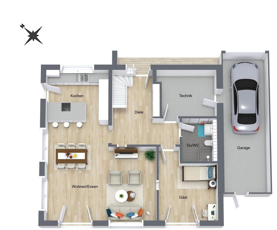 Neuwertiges Einfamilienhaus mit schönem Garten in privater Anliegerstraße – Bild 14