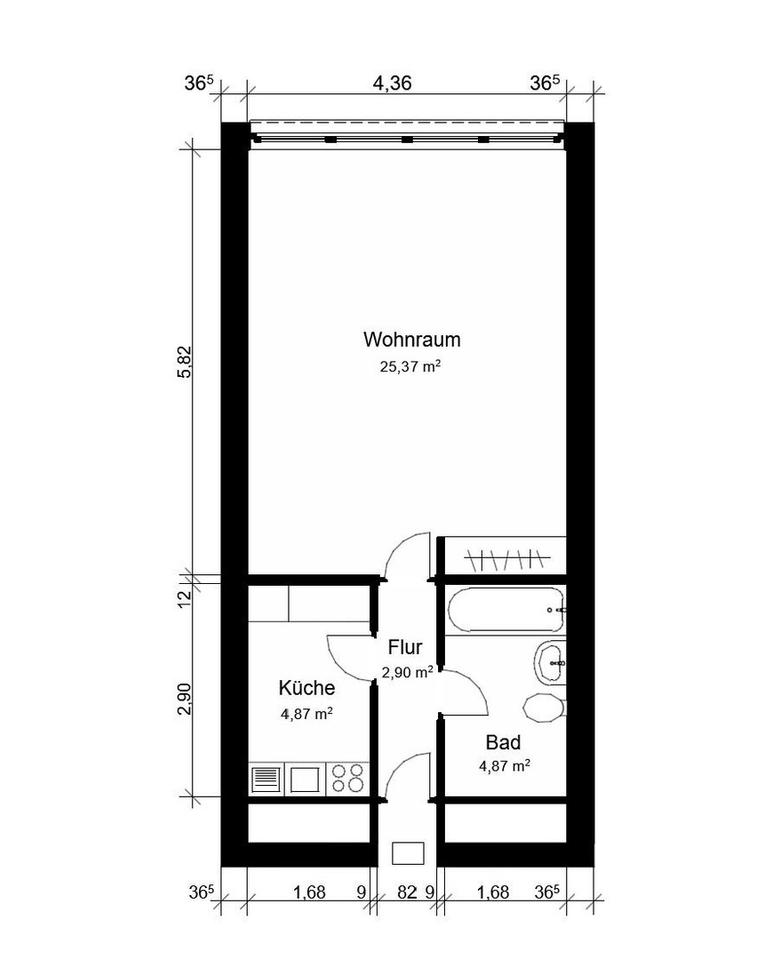 Möbliertes Appartement im Mundsburg Tower – 1.280 € warm – Bild 12