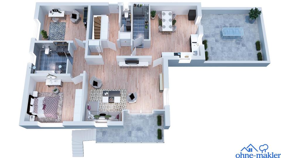 Großzügiges Ein- bis Zweifamilienhaus mt 8.197 qm Grund, PV-Anlage, Wald und Panoramablick – Bild 36