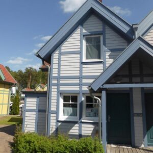 Ferienhaus mit eigenem Bootssteg im Hafendorf Rheinsberg