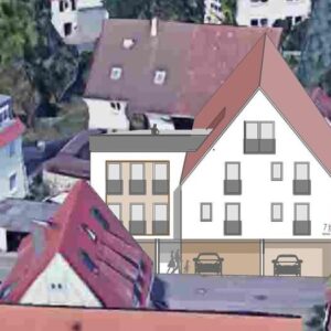 Aichtal-Aich: MFH-Projekt mit Baugenehmigung – 7 WE – 464,79 m² Wfl – 7 Carports – provisionsfrei