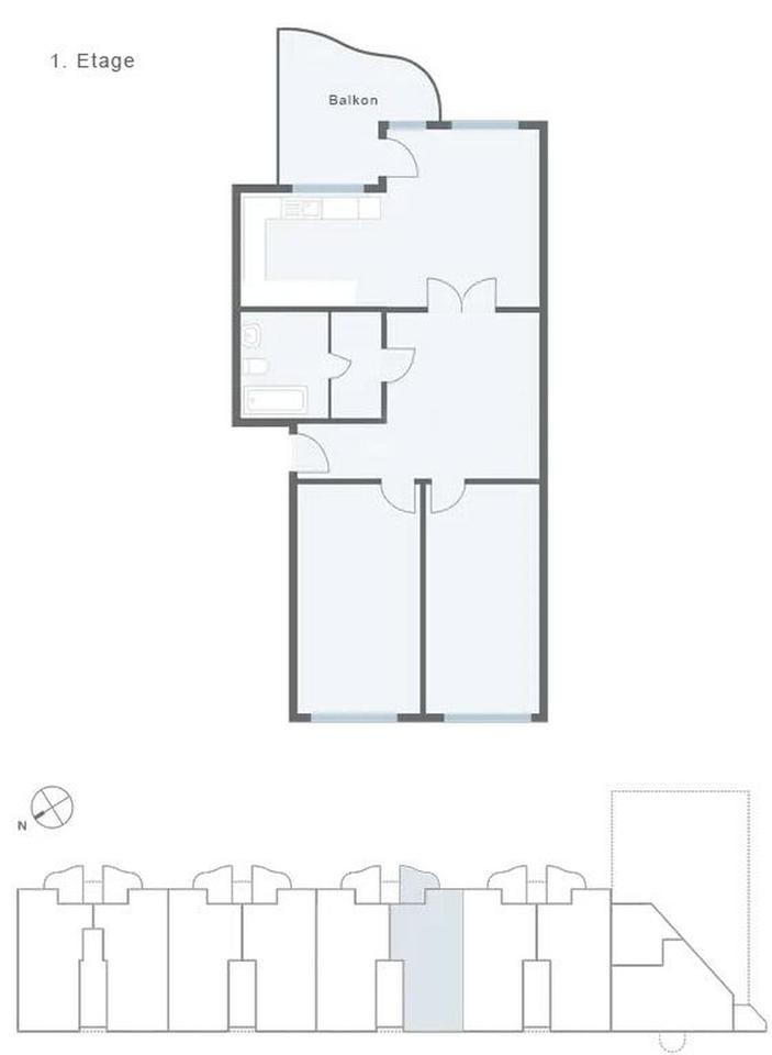 Stralau Wohnung bezugsfrei, provisionsfrei - 3 Zimmer, ruhig, hell – Bild 3