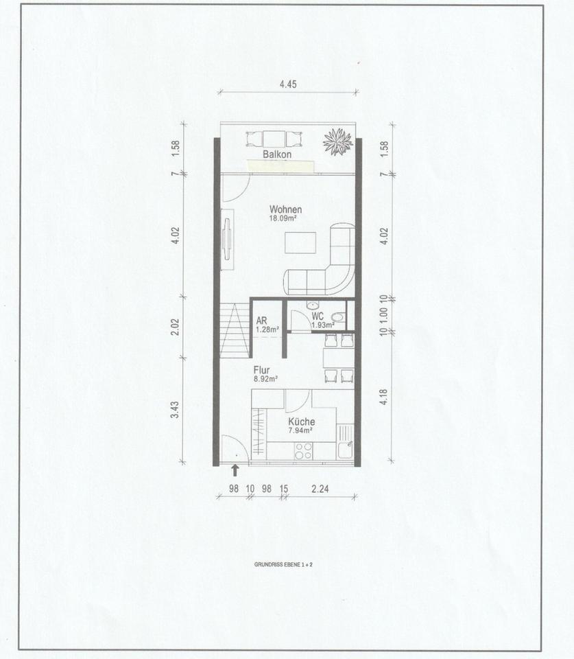 bezaubernde, helle 2- Zimmer-Maisonette-Wohnung – Bild 26