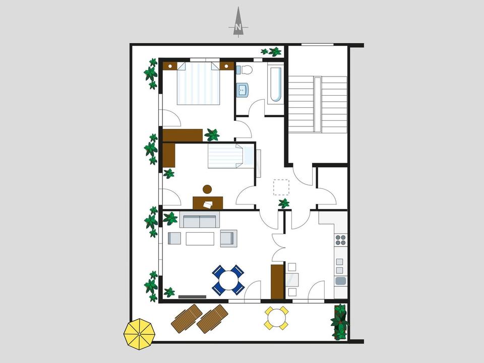 3 Zi Penthouse in bester Lage, sonnig, ruhig, 30qm umlaufende Dachterrasse, 2 Parkplätze – Bild 19