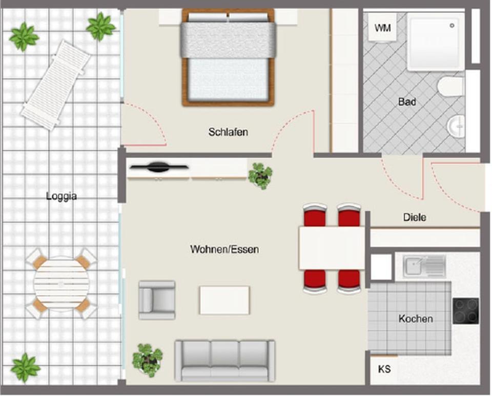 Moderne 2-Zimmer Wohnung mit großer Terasse und Tiefgaragenstellplatz in Ulm – Bild 8