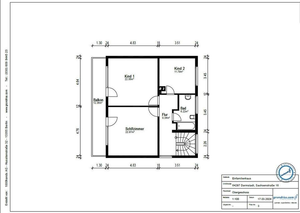 Helles, großzügiges Haus mit Einliegerwohnung – sehr gute Infrastruktur 64297 – Bild 22
