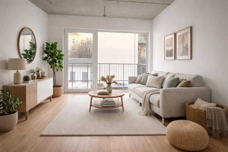 Neubau 2026 | 2-Zi | Balkon (SZ+WZ) | EBK | A+ Energie | Parkett | Aufzug