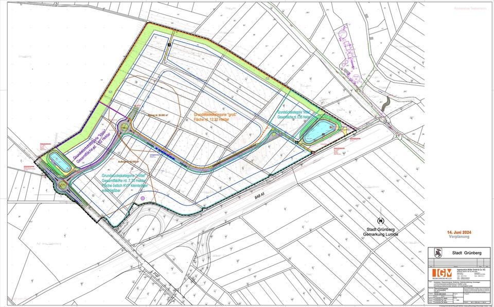 Gewerbegrundstück im Gewerbe- und Industriegebiet Lumda, Grünberg an der A5