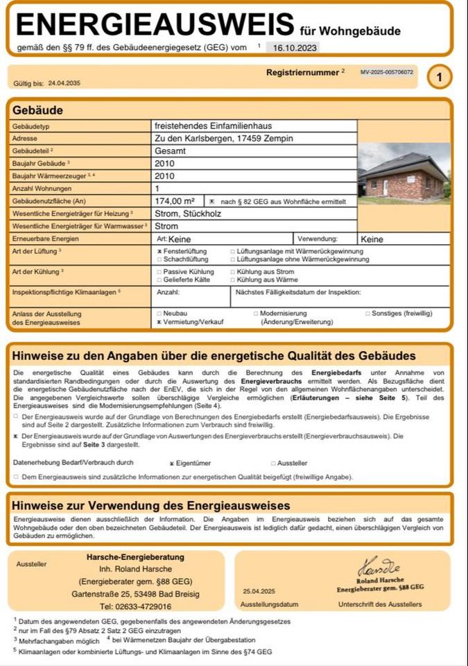 Renditestarkes Ferienhaus auf Usedom mit Einliegerwohnung – 49.800 € Einnahmen – provisionsfrei – Bild 35