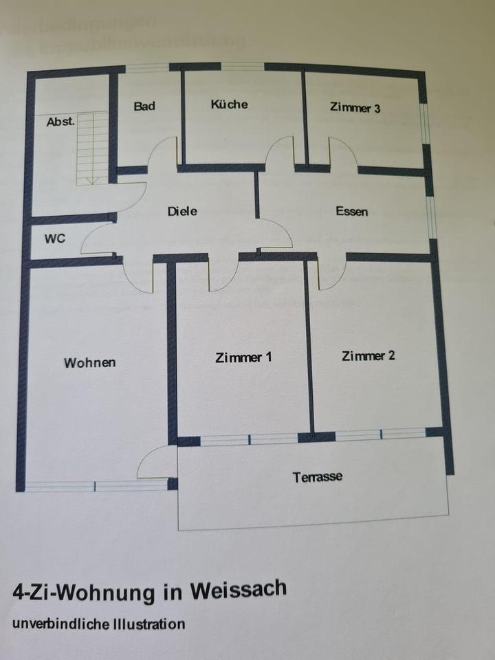 4-Zimmer Erdgeschoss-Wohnung mit Terrasse in Weissach – Bild 9