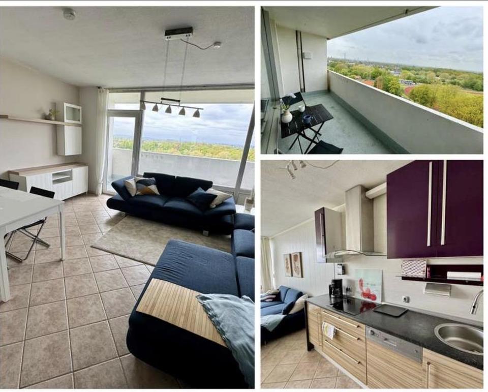 Möblierte 1-Zimmer-Wohnung im 10. Stock mit herrlicher Aussicht