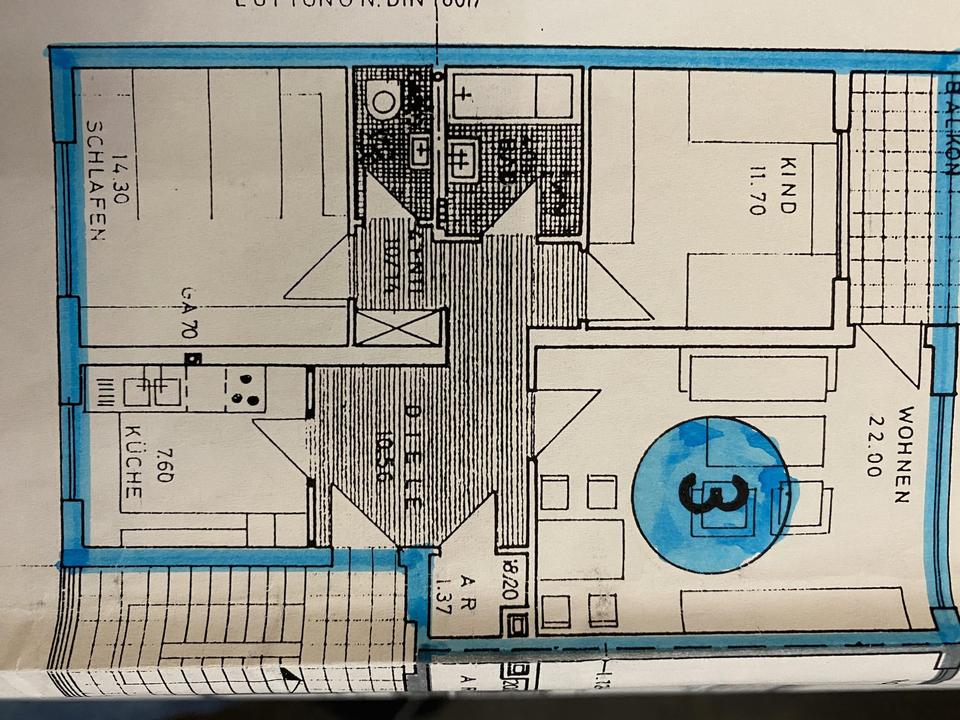 Neu sanierte, charmante 78qm 3 Zimmerwohnung mit Sonnenbalkon – Bild 14