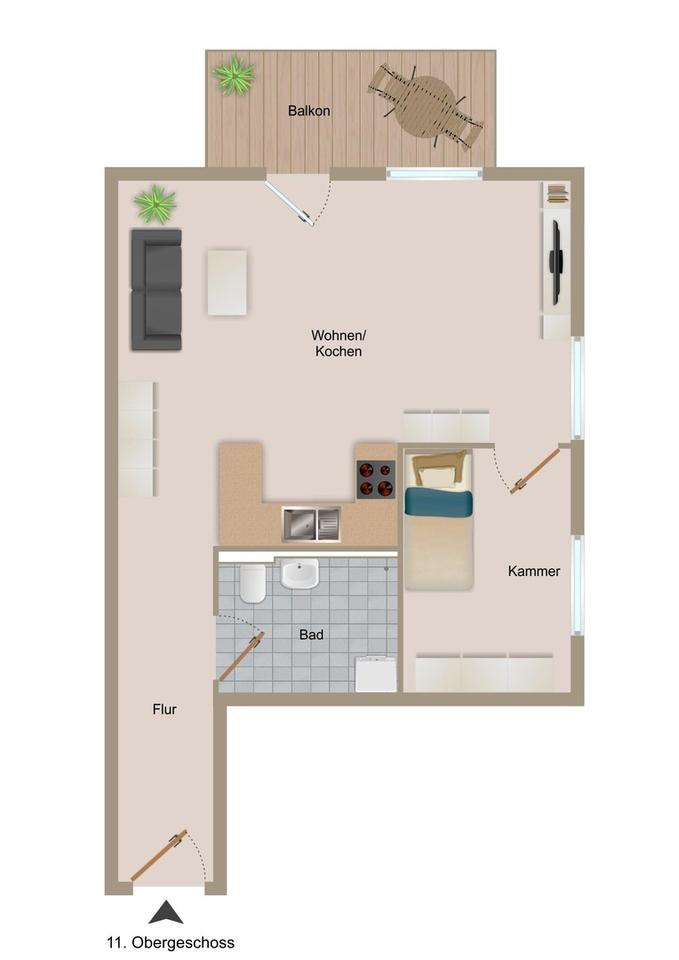 2-Zi.-Whg. in sehr guter Wohnlage - Kapitalanlage – Bild 5