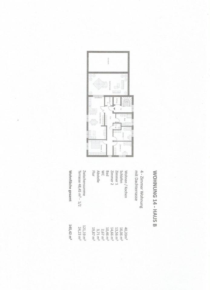 91220, Provisionsfrei, diskreter Verkauf, Erstbezug einer 4 Zimmer Penthouse Wohnung, 3 Stellplätze – Bild 14