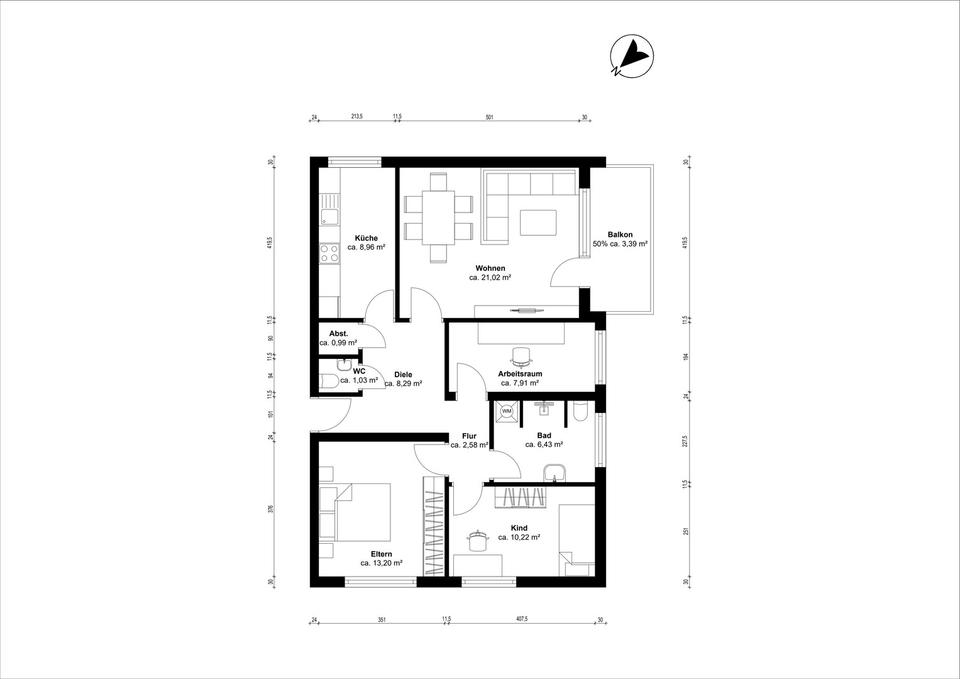 3.5 Zimmer Traumwohnung in Olfen – Bild 11